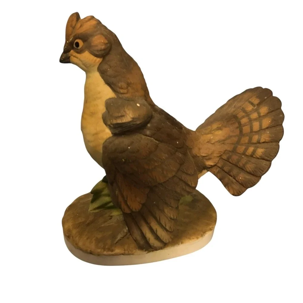 Lefton China KW 301 Ruffed Grouse Bird Figurine Hand Painted Japan